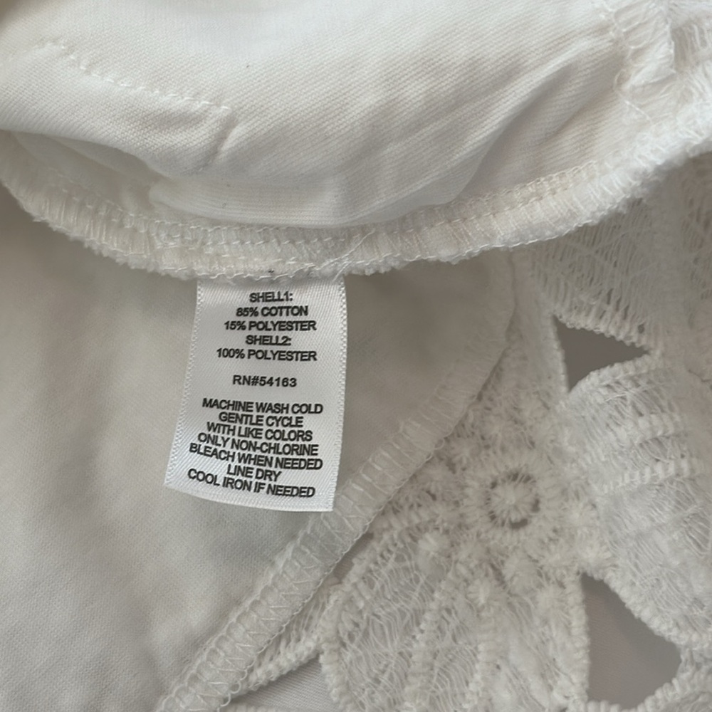 BNWT Marc New York white floral appliqué blouse size large - Picture 4 of 6